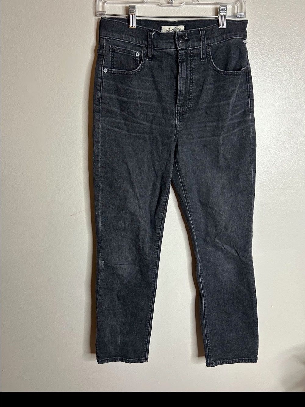 Madewell Jeans Womens 26 Perfect Vintage Crop Black 80s Washed High Rise